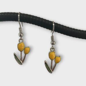 TULIP, Sterling silver earrings